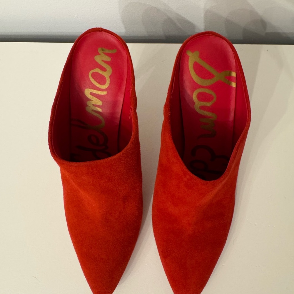 Elegant Red Women's Mules - Picture 3 of 4